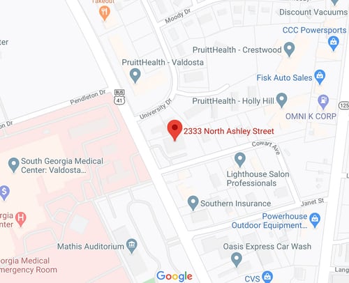 Map Image of our Valdosta location.